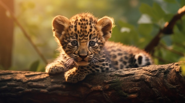 filhote de leopardo pantera