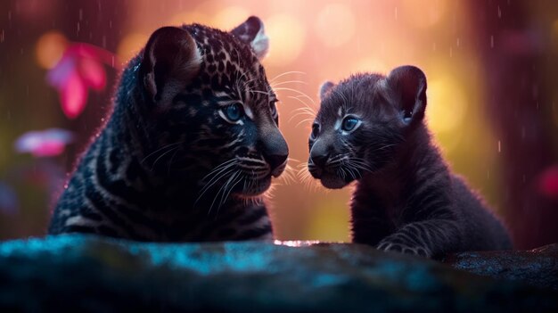 filhote de pantera leopardo