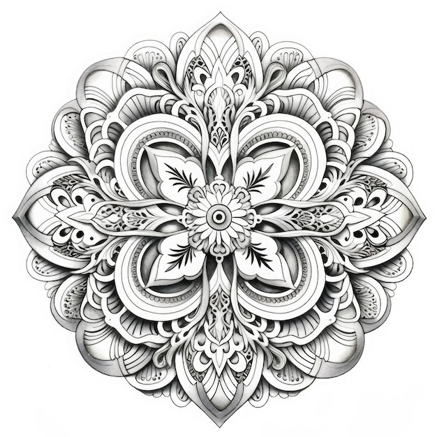 Filigree Mandala dekoratives Element KI generiert