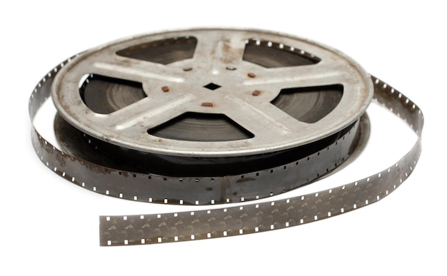 Filme de filme antigo em carretel de metal