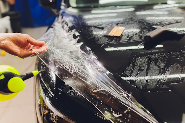 Filme transparente, proteção de pintura de carro, embalagem especial.