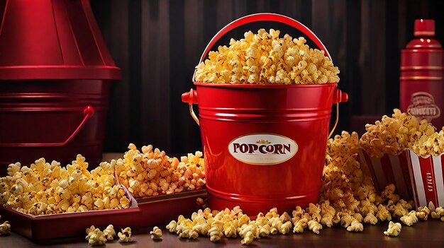 Foto filmische gourmet-popcorn-lust