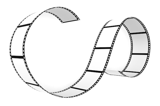 Filmstreifen isoliert mit weißem Hintergrund