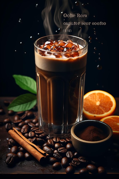 Filterkaffeegetränk mit traditionellem Filter und Kaffeebohnen Indien-kulinarische Kultur-Layout-Website