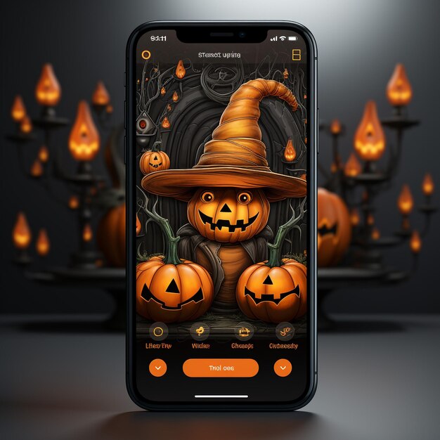 Foto filtro de halloween para um aplicativo de rede social instagram