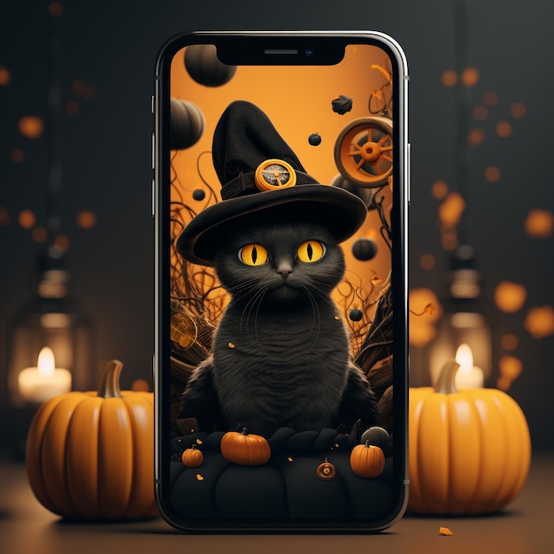 Foto filtro de halloween para um aplicativo de rede social instagram