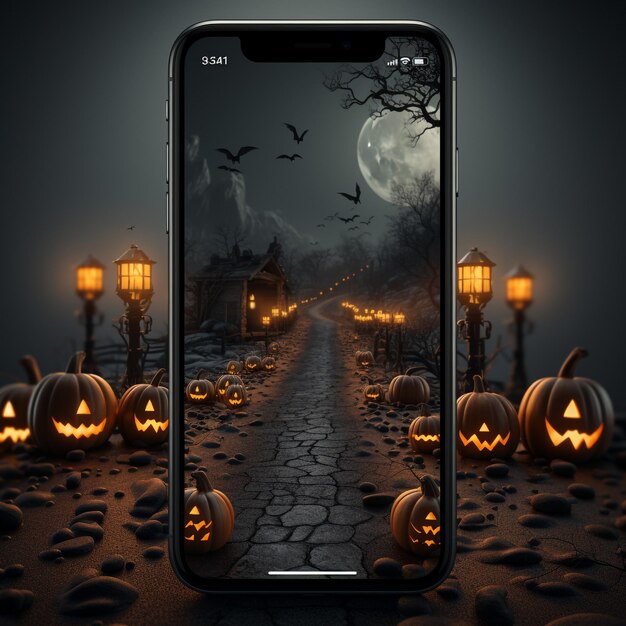 Foto filtro de halloween para una aplicación de red social de instagram