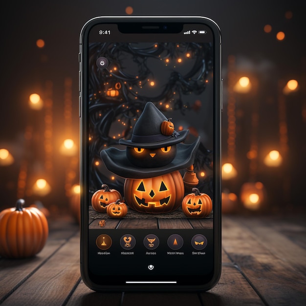 Foto filtro de halloween para una aplicación de red social instagram