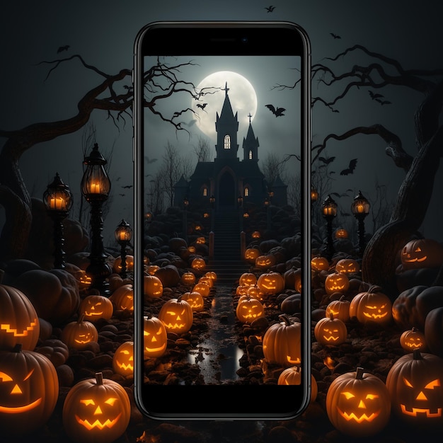 Foto filtro de halloween para una aplicación de red social instagram