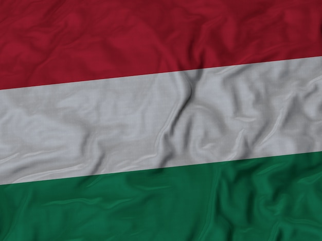 Fim, cima, Ruffled, Hungria, bandeira