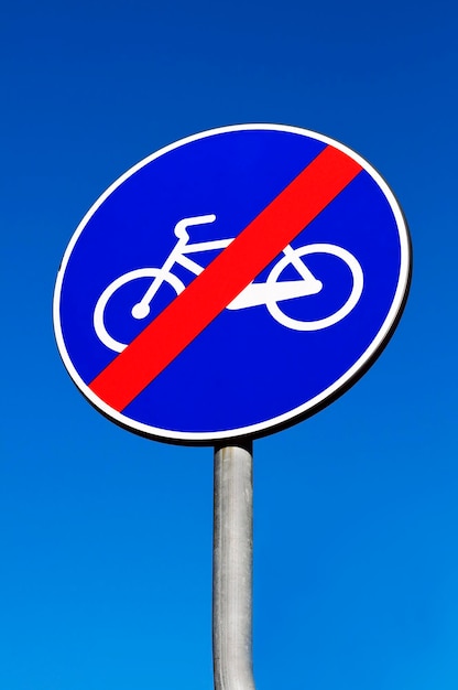 Fim da estrada de bicicleta