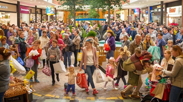 Fin de semana en el centro comercial