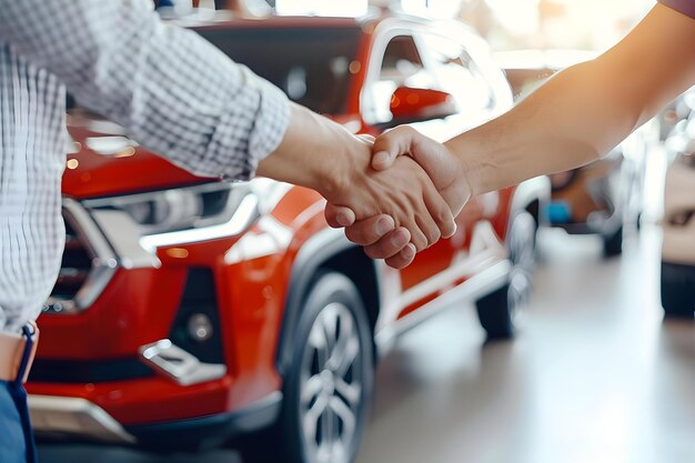 Foto finalización de un acuerdo de automóvil nuevo en una sala de exposición autorizada para garantizar la satisfacción del cliente características del automóvil conceptual explicación prueba de conducción experiencia opciones de financiación garantía detalles comentarios del cliente