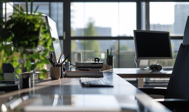 Foto finanças fotos de uma mesa de escritório moderna minimalista