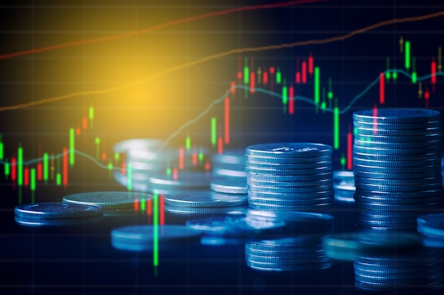 Finanz- und Geschäftskonzepthintergrund und Forex-Handelsdiagramm