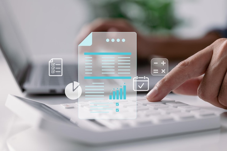 Foto finanzberichte erklärungen buchhaltungsbericht digitale buchhaltungsprüfung und finanzstudie