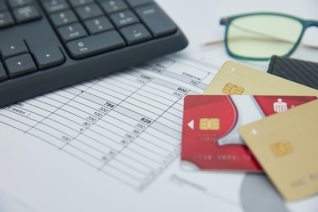 Finanzberichte über das Kreditkartenzahlungskonzept