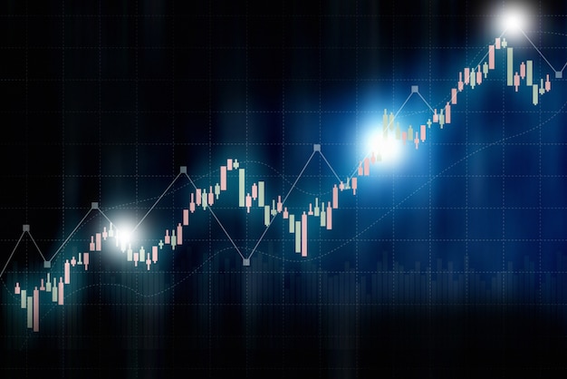 Foto finanzbörsediagrammhintergrund, technologieschirm