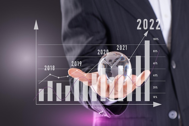 Finanzdiagramm-Diagramm Stock Market Forex Investment Business Growth Internet Technology-Konzept