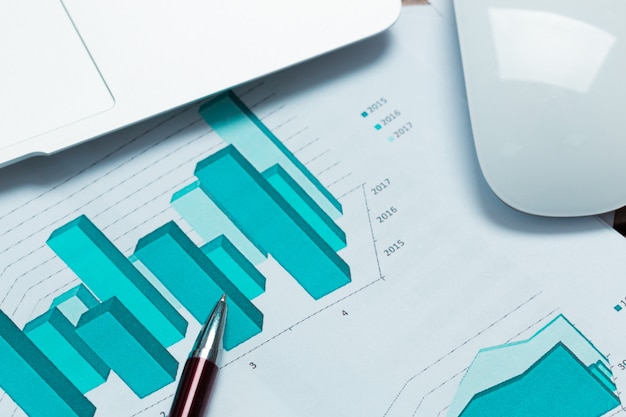 Finanzdiagramm und -diagramm