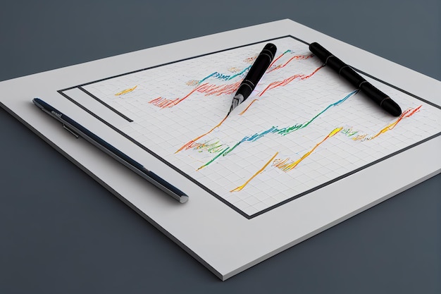 Finanzdiagramme für Geschäftsdiagramme mit Wachstumsfinanzdatenkonzept oder Gewinnbalken für den Investitionsmarkt