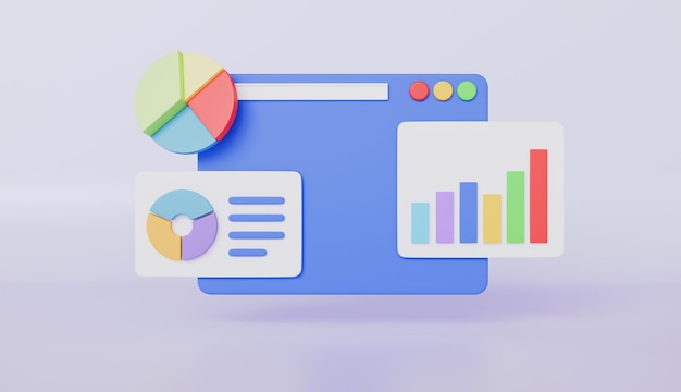 Finanzgewinn-Erfolgsstrategie Geschäftliche Analyse des Browser-Workflows Analyse Grafikdiagramm Diagramm