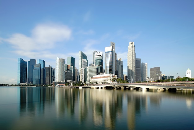 Finanzielles im Stadtzentrum gelegenes Gebäude der Singapur-Geschäftsgebiet-Skyline