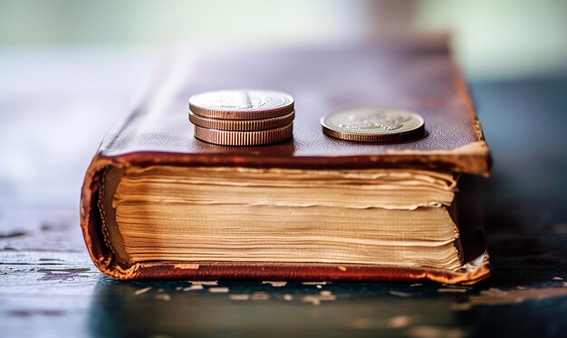 Foto finanzierungsfotos in einem lederbundbuch