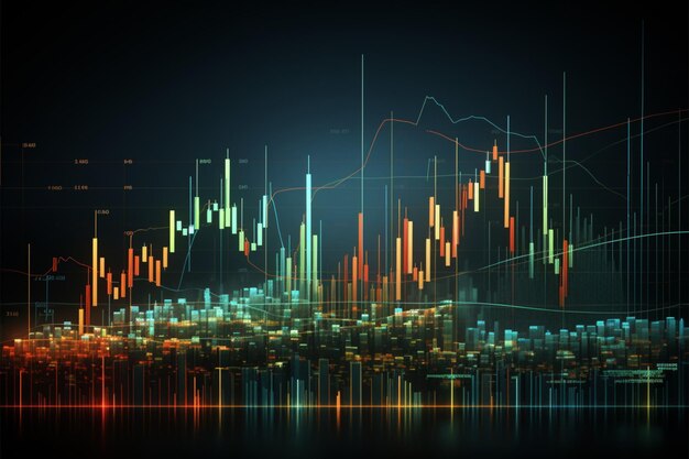 Finanzwachstum Börsenhandelsdiagramm Statistiken zur Analyse