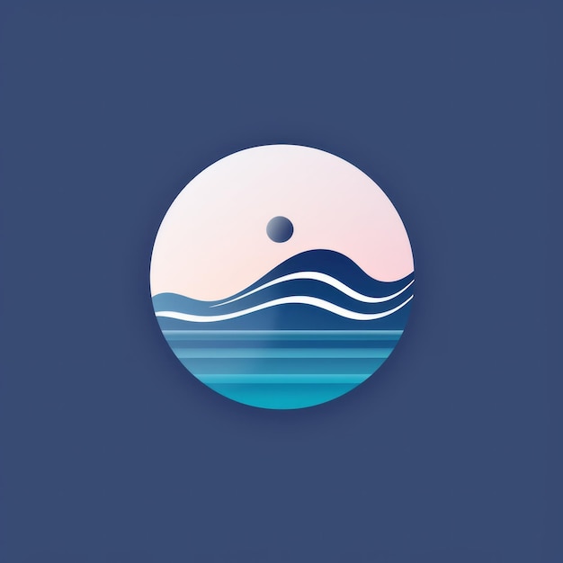 Foto finden sie ihr zen – ein minimalistisches logo-design für eine meditations-app