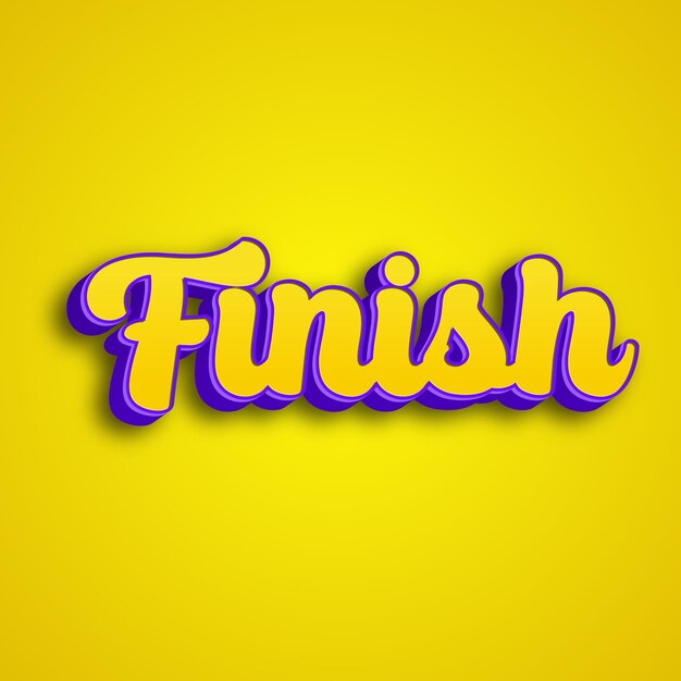 Foto finish typography 3d design amarelo rosa branco fundo foto jpg