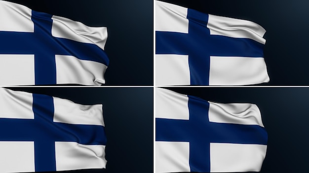 Finlandia bandera helsinki signo símbolo nacional conjunto 4