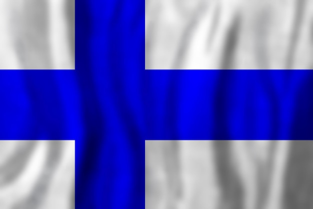 Finnland-Konzept mit finnischer Flagge im Hintergrund