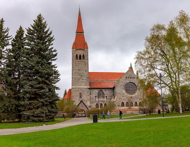 Finnland Tampere Mittelalterliche Kathedrale Finnisch Tampereen tuomiokirkko Schwedisch Tammerfors domkyrka