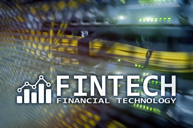 Foto fintech tecnologia financeira solução de negócios e desenvolvimento de software