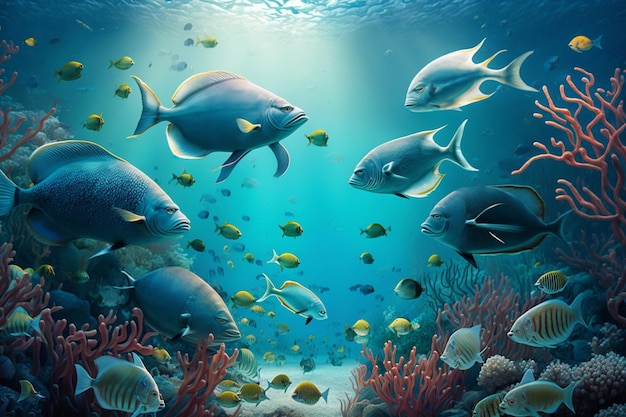 Fisch im Ozean Gemälde – Foto #