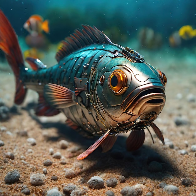 Fisch-Roboter-Hintergrund Sehr cool