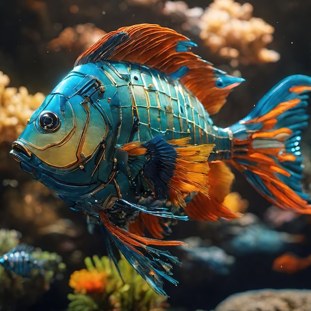 Fisch-Roboter-Hintergrund Sehr cool