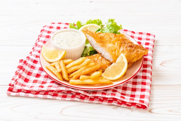 Foto fisch und pommes