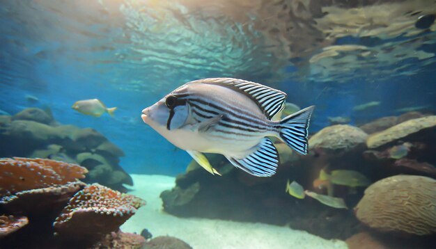 Fische im tropischen Ozean wunderschöne Meereslebewesen