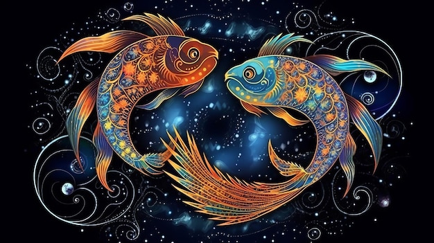 Fische magisches Sternzeichen Astrologie Generative KI