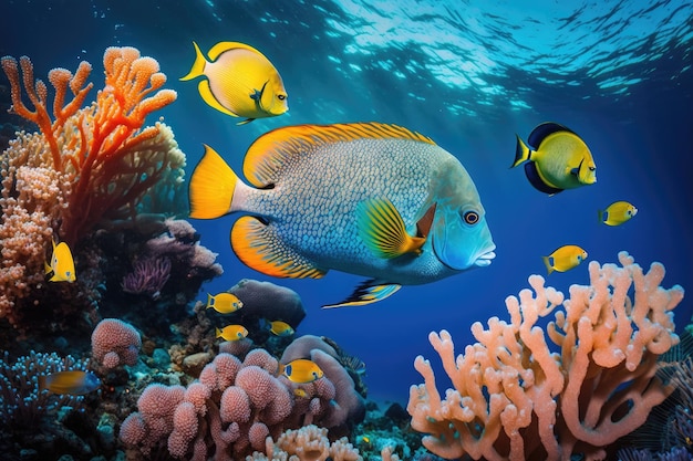 Fischen Sie in der Korallenriffregion