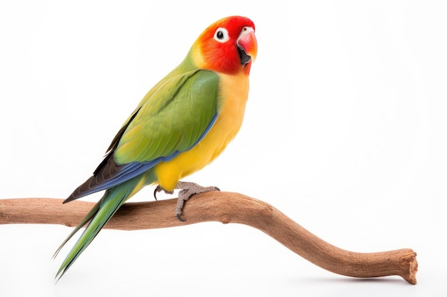 Fischer Lovebird isoliert auf weißem Hintergrund