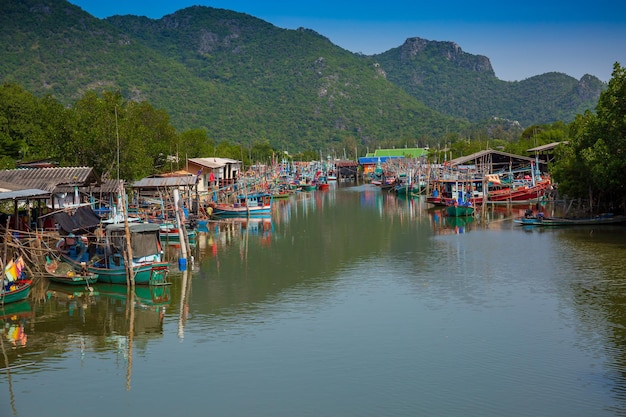 Fischerdorf in der Provinz Ban Ao Kram Chumphon in Thailand