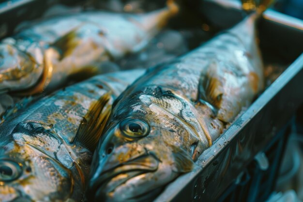 Fischindustrie Konzept Meeresfrüchte für Märkte und Restaurants