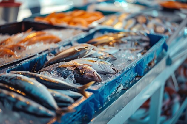 Foto fischmarkt-fischindustrie-konzept