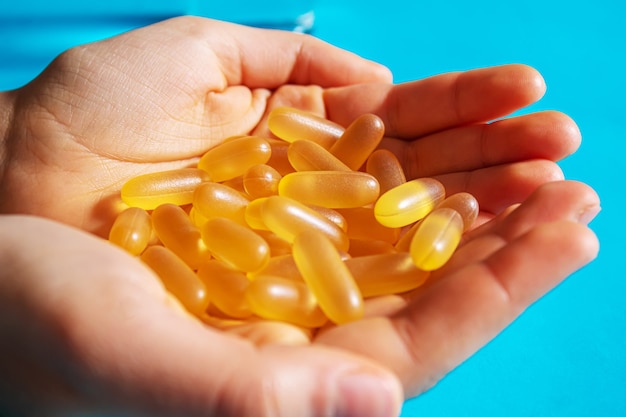 Fischöl tabletten. omega-3-gel-kapseln. selektiver fokus.medica