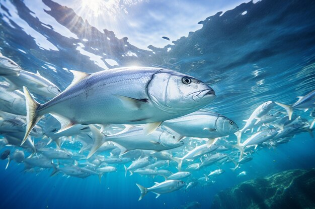 Fischschule Unterwasserfische Unterwasserhintergrund