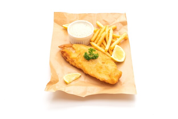 Fish and Chips mit Pommes Frites