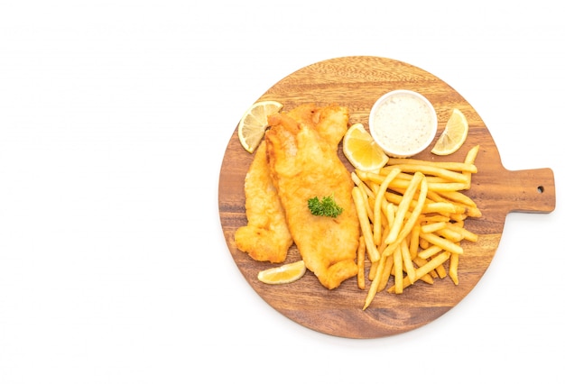 Fish and Chips mit Pommes Frites